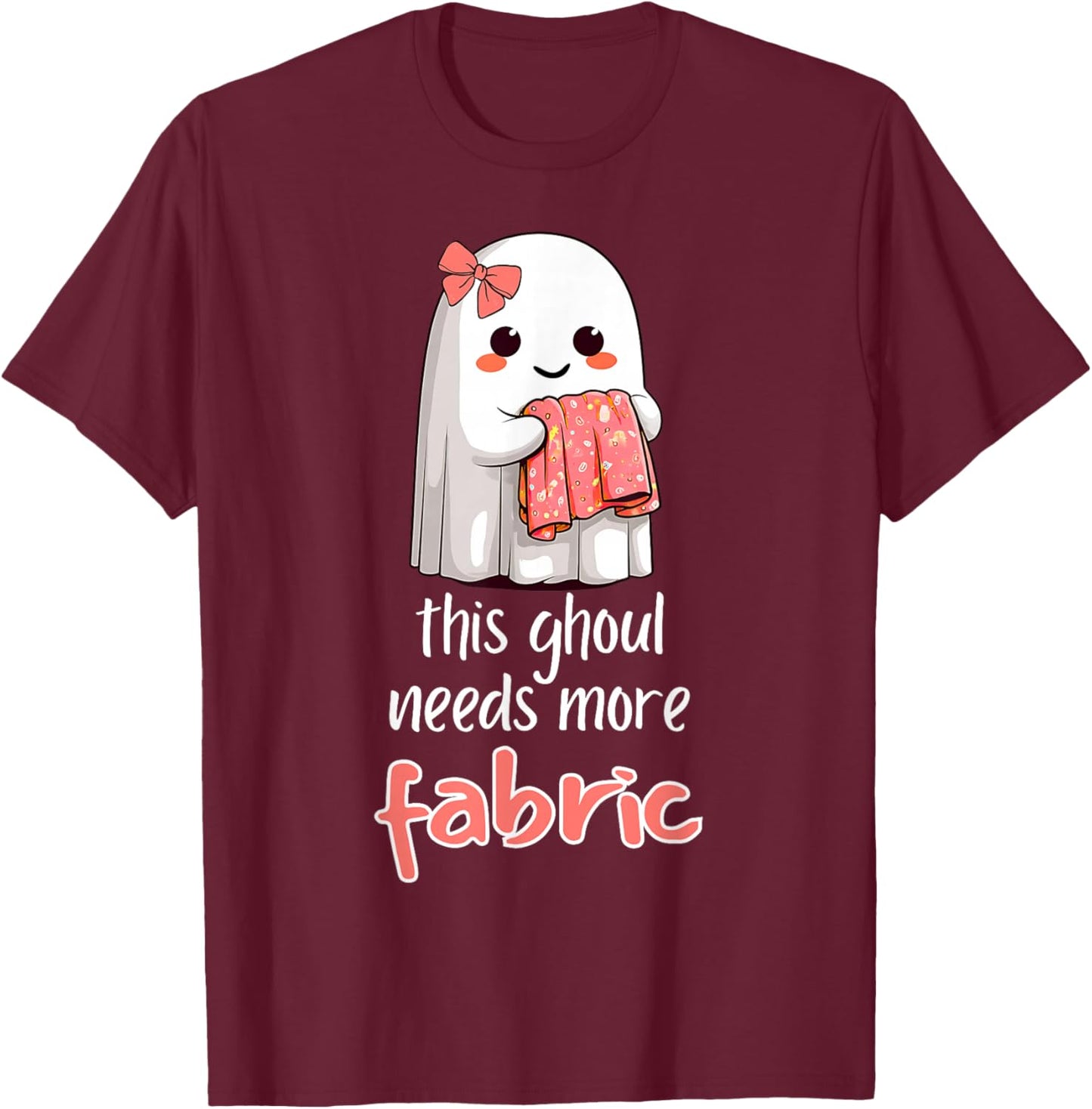 Fabric Hoarder Funny Sewing Fan Design T-Shirt - T-Shirt | Maroon