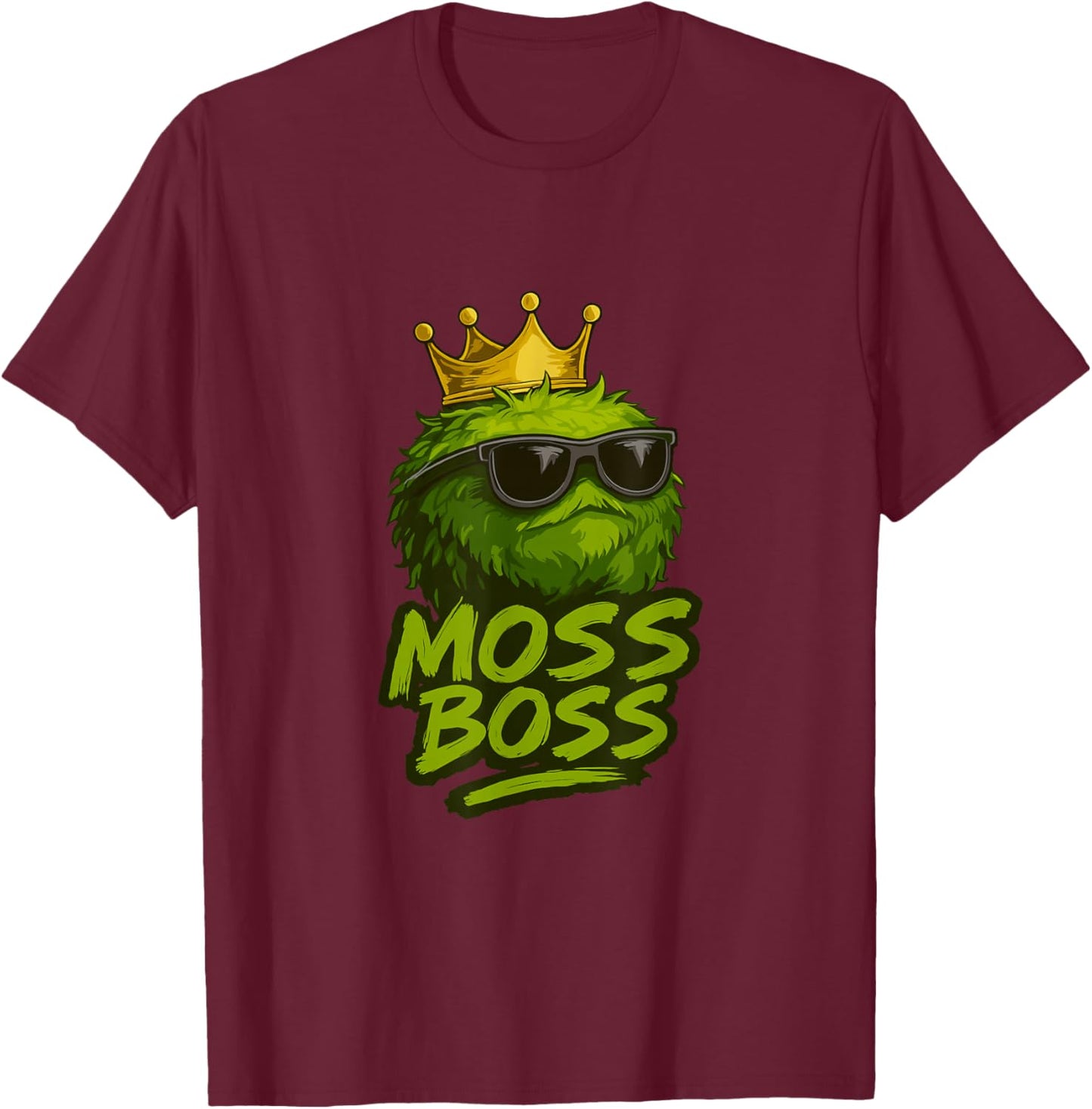 Moss Boss Funny Moss Lover Terrarium Humor T-Shirt - T-Shirt | Maroon
