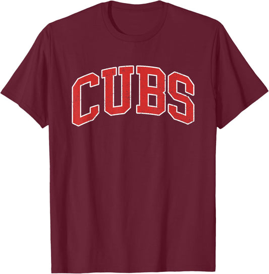 Vintage Cubs Name Retro Design Women and Kids T-Shirt - T-Shirt | Maroon