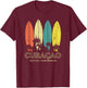 Curacao Retro Surfboards Vintage Boys Girls T-Shirt - T-Shirt | Maroon