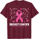 Breast Cancer Awareness Pink Stethoscope Nurse Medical Women T-Shirt - T-Shirt | Maroon