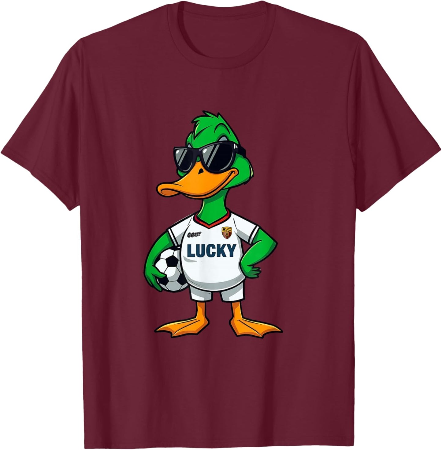Lucky Duck Soccer T-Shirt - T-Shirt | Maroon