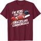 I'm Here for The Snacks and Commercials Football Men Women T-Shirt - T-Shirt | Maroon