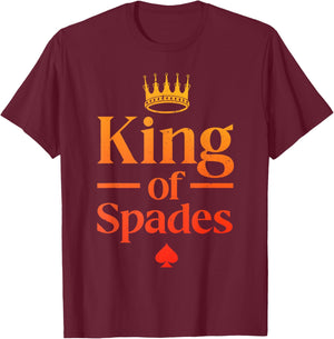 Cool King of Spades Art Dad Card Game Spades Player T-Shirt - T-Shirt | Maroon