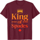 Cool King of Spades Art Dad Card Game Spades Player T-Shirt - T-Shirt | Maroon