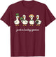 Funny Just A Lucky Goose St Patricks Day Cute Duck Shamrock T-Shirt - T-Shirt | Maroon