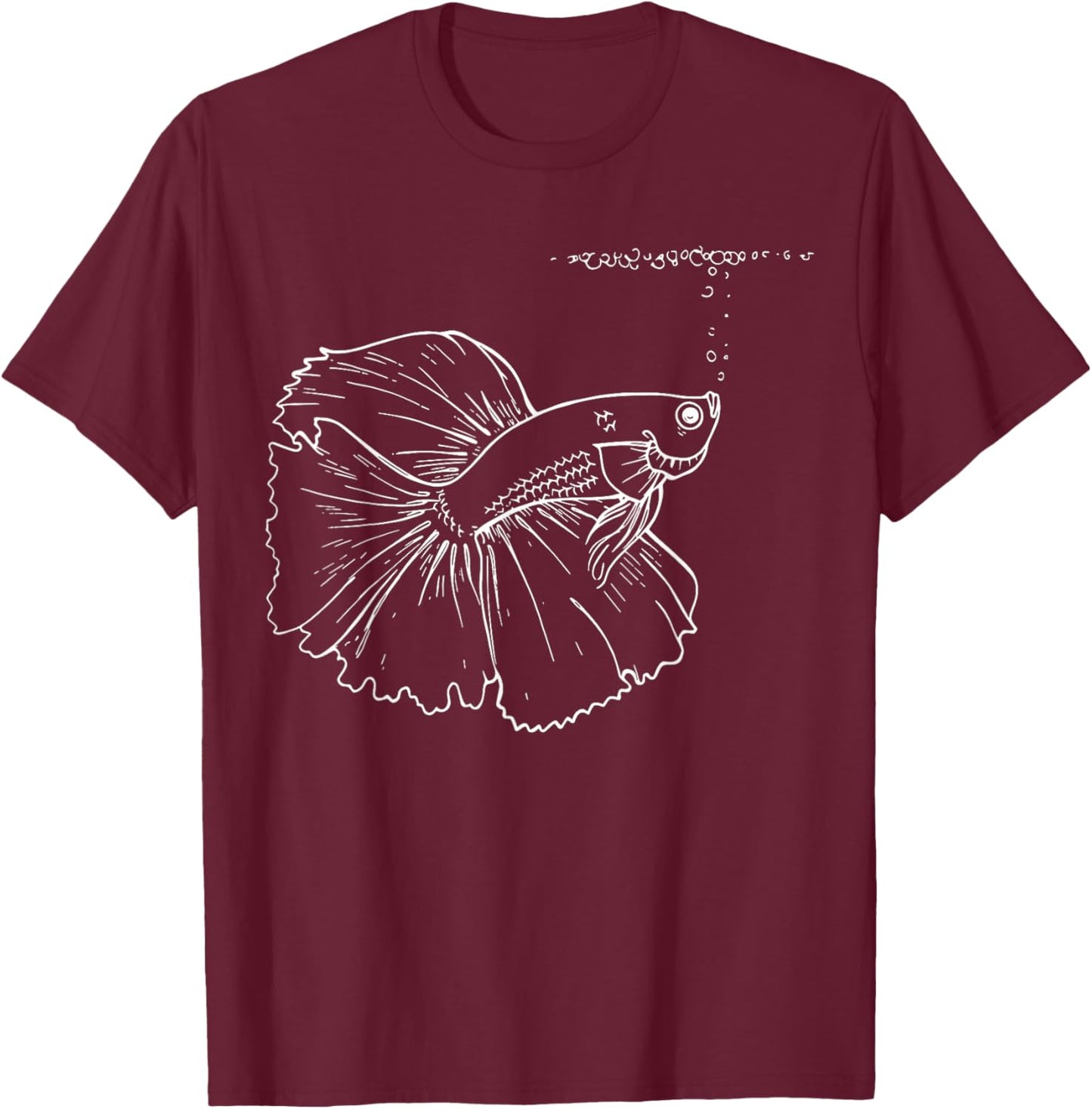 Aquarium Owner Siamese Fighting Fish Lover Betta Fish T-Shirt - T-Shirt | Maroon