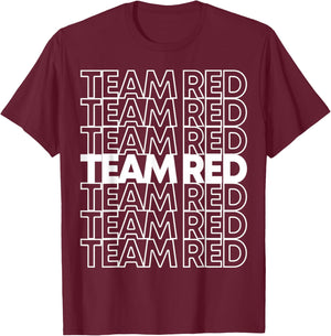 Team Red School Spirit T-Shirt - T-Shirt | Maroon