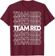 Team Red School Spirit T-Shirt - T-Shirt | Maroon