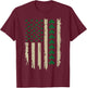 US American Shamrock Flag for St Patricks Day Funny T-Shirt - T-Shirt | Maroon