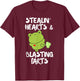 Valentines Day Stealing Hearts and Blasting Farts Funny Frog T-Shirt - T-Shirt | Maroon