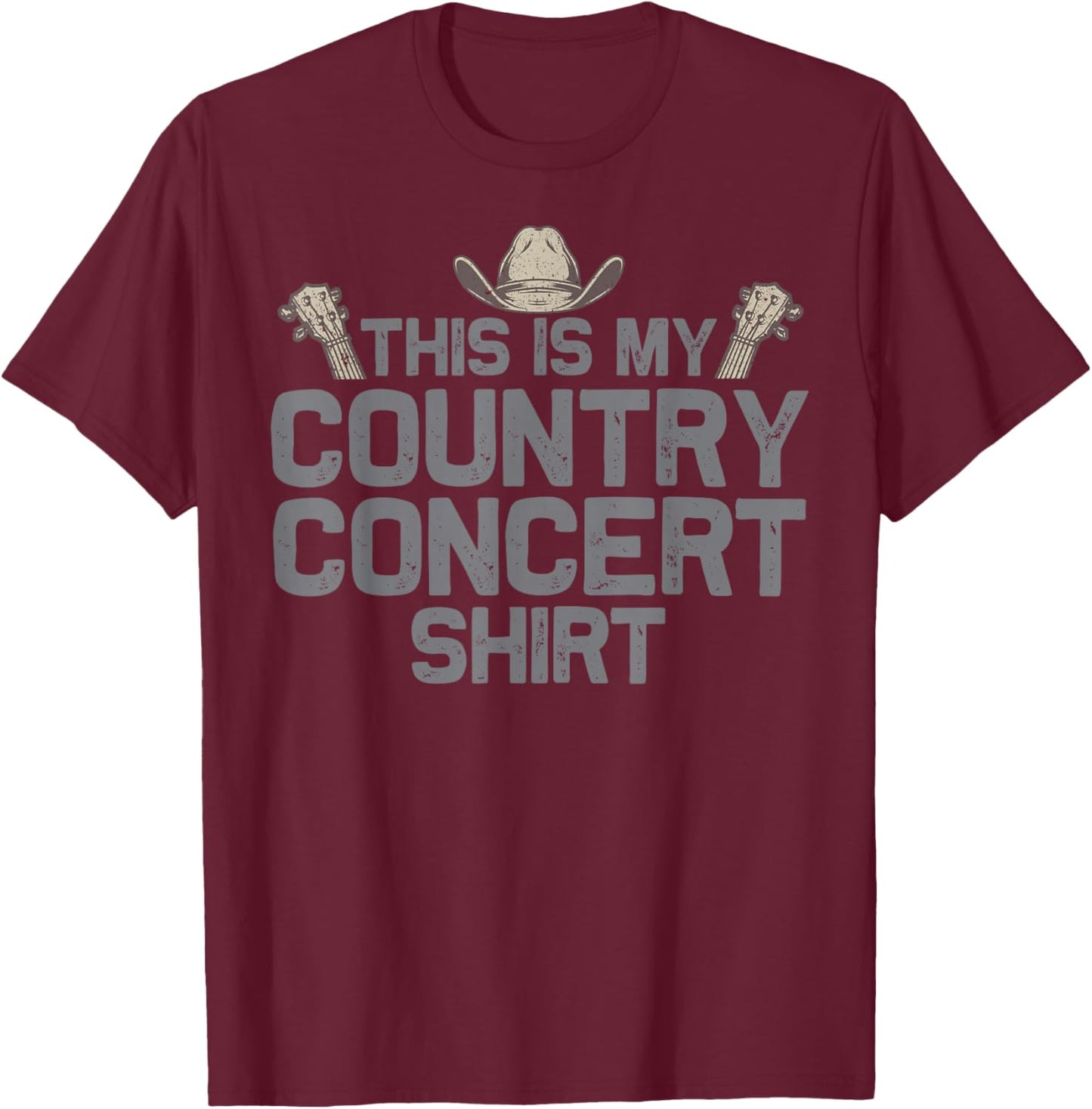 Cool Country Music Art Women Classic Country Concert T-Shirt - T-Shirt | Maroon