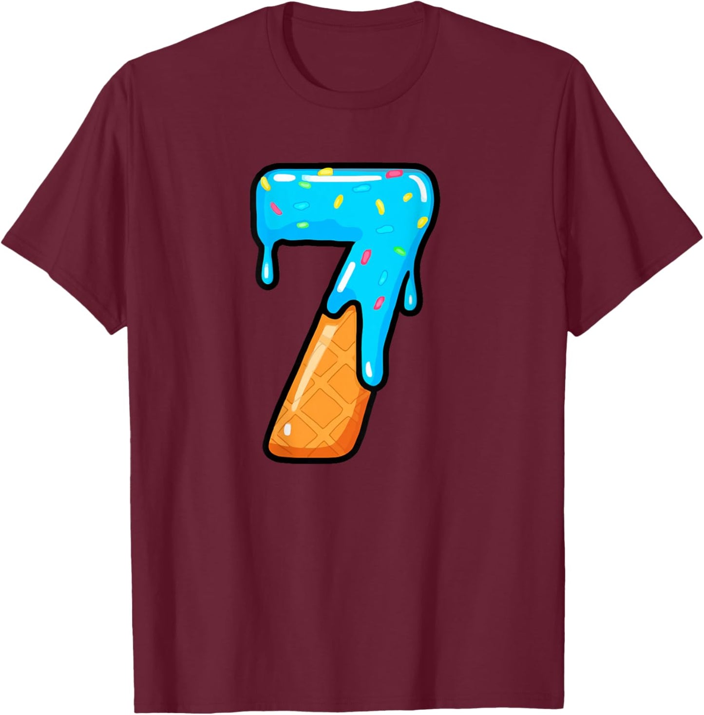 67 Ice Cream Drip Meme 6 7 Hallowee Costume Couple (On Back) T-Shirt - T-Shirt | Maroon