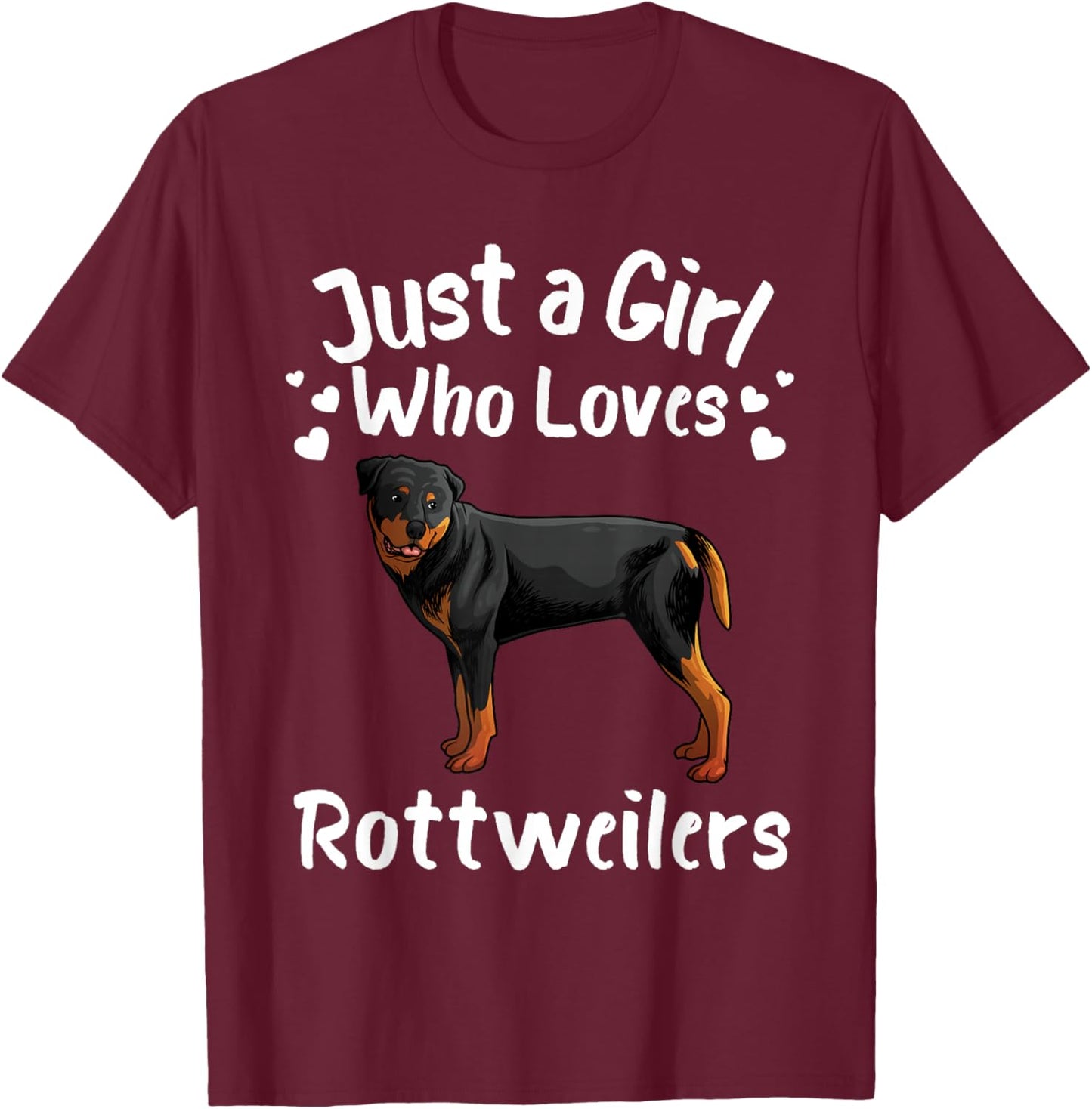 Best Rottweiler Design Girls Rottie Dog Rottweiler T-Shirt - T-Shirt | Maroon