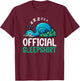 Official Sleepshirt Peacock Pajamas Lazy Sleeper Animal T-Shirt - T-Shirt | Maroon