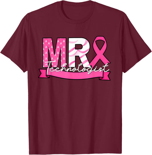 MRI Technologist Breast Cancer Awareness Sweat Diagnostic Im T-Shirt - T-Shirt | Maroon