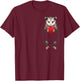 Possum in Pocket Opossum Animal Lover Valentines T-Shirt - T-Shirt | Maroon