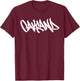 Oakland Graffiti City Street Art Handstyle USA Souvenir T-Shirt - T-Shirt | Maroon