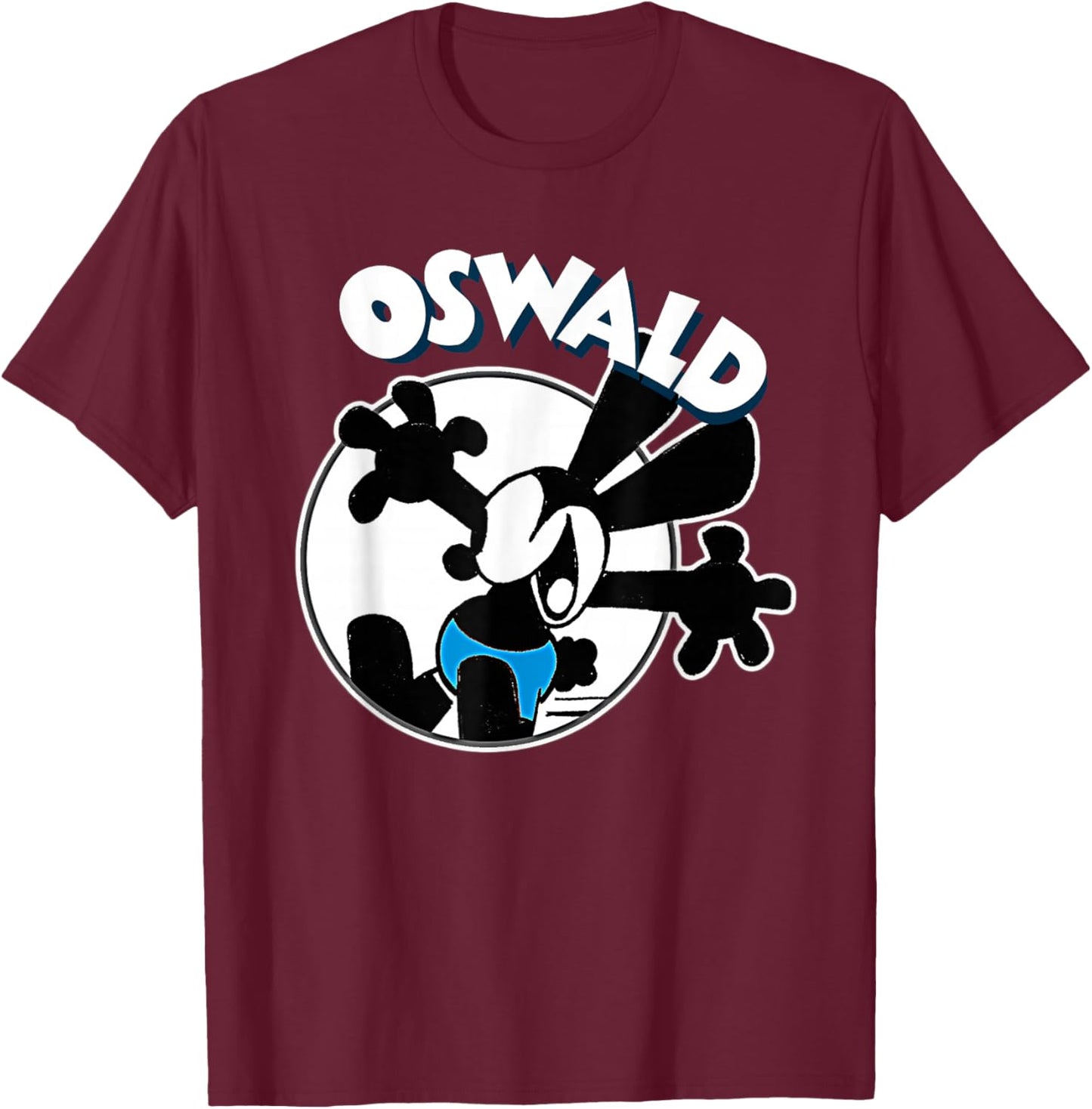 Oswald Rabbit Vintage Cartoon T-Shirt - T-Shirt | Maroon