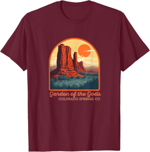 Garden of The Gods National Park Colorado Spring Souvenir T-Shirt - T-Shirt | Maroon