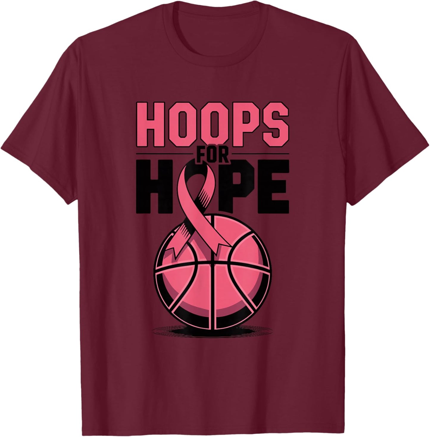 Hoops for Hope Basketball T-Shirt - T-Shirt | Maroon