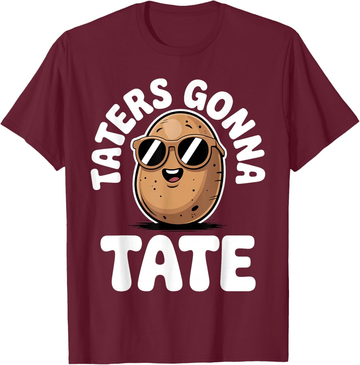 Potato Novelty Women Adult Potato Gag Potato Lovers T-Shirt - T-Shirt | Maroon