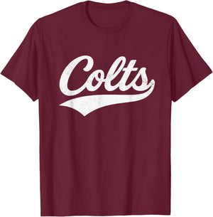 Colts Name Vintage Retro Men Women Kids Girls T-Shirt - T-Shirt | Maroon