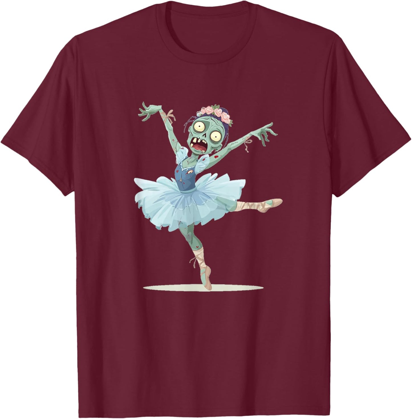 Pretty Ballerina Zombie Costume T-Shirt - T-Shirt | Maroon