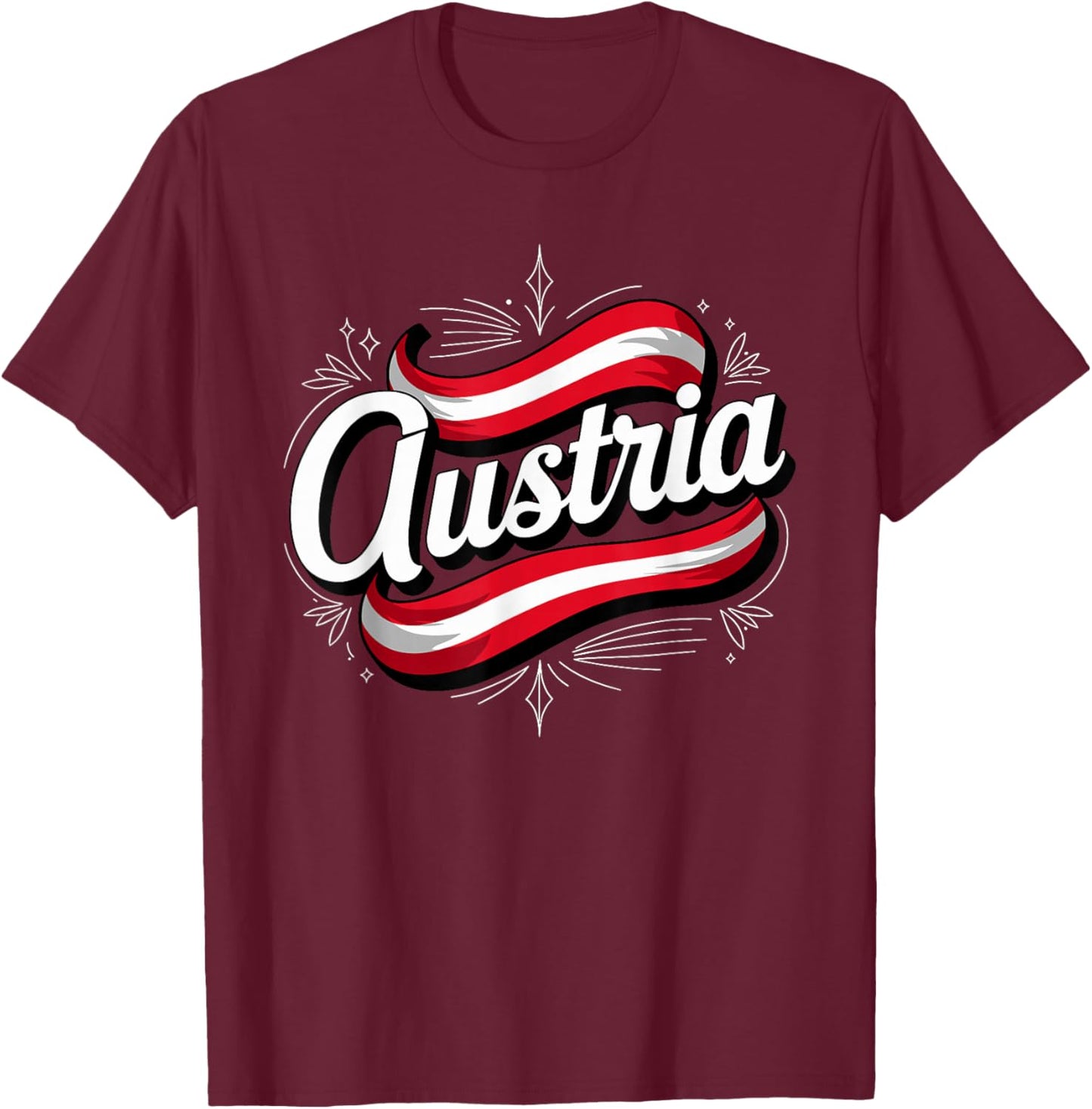Austria Flag Austria Pride Alpine Heritage Spirit T-Shirt - T-Shirt | Maroon