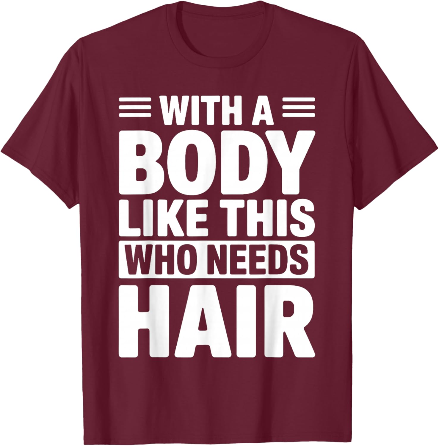 Funny Bald Man Art Boys Bald Dad Bald Guy Bald Head T-Shirt - T-Shirt | Maroon