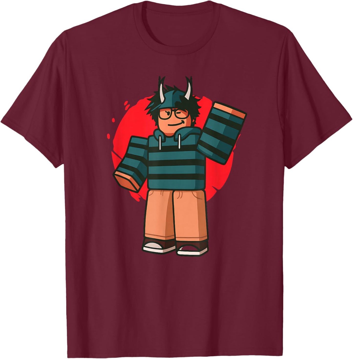 Blox noob Funny Meme Gaming for Gamers T-Shirt - T-Shirt | Maroon