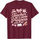 Teacher in Training Pink Bow Apple Please Wait Women T-Shirt - T-Shirt | Maroon