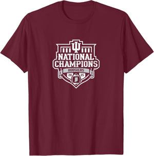 Indiana Hoosiers 2025-26 CFP National Champions (Crimson) T-Shirt - T-Shirt | Maroon