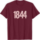 1844 - Baseball Style T-Shirt - T-Shirt | Maroon