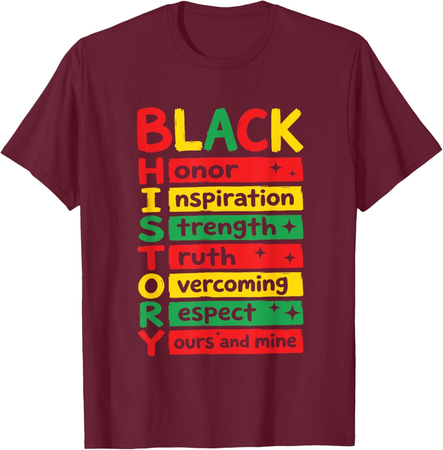 Black History Month Melanin African American Men Women Kids T-Shirt - T-Shirt | Maroon