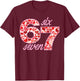 6 7 Valentines Day 67 Meme Six Seven Teacher Men Women Kids T-Shirt - T-Shirt | Maroon
