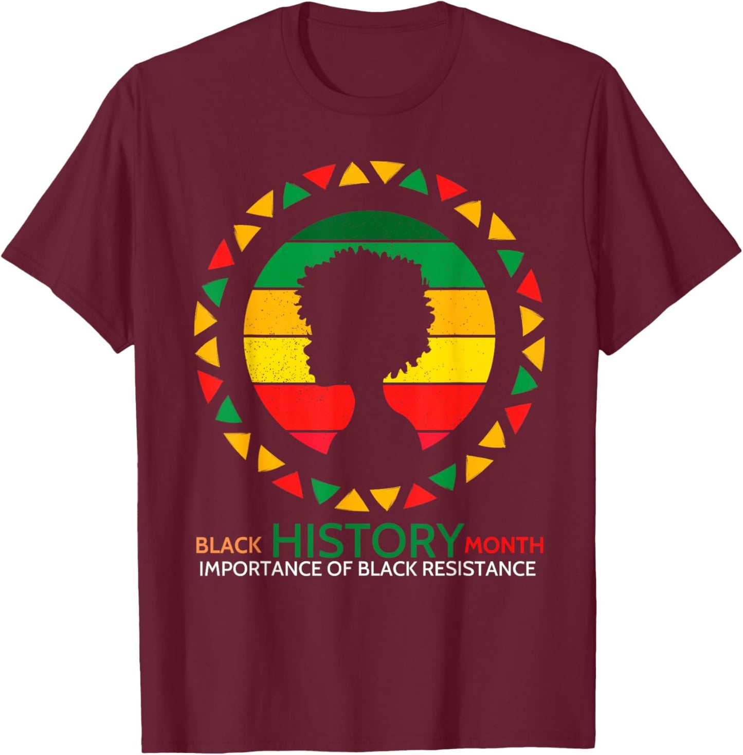 Black History Month African American T-Shirt - T-Shirt | Maroon