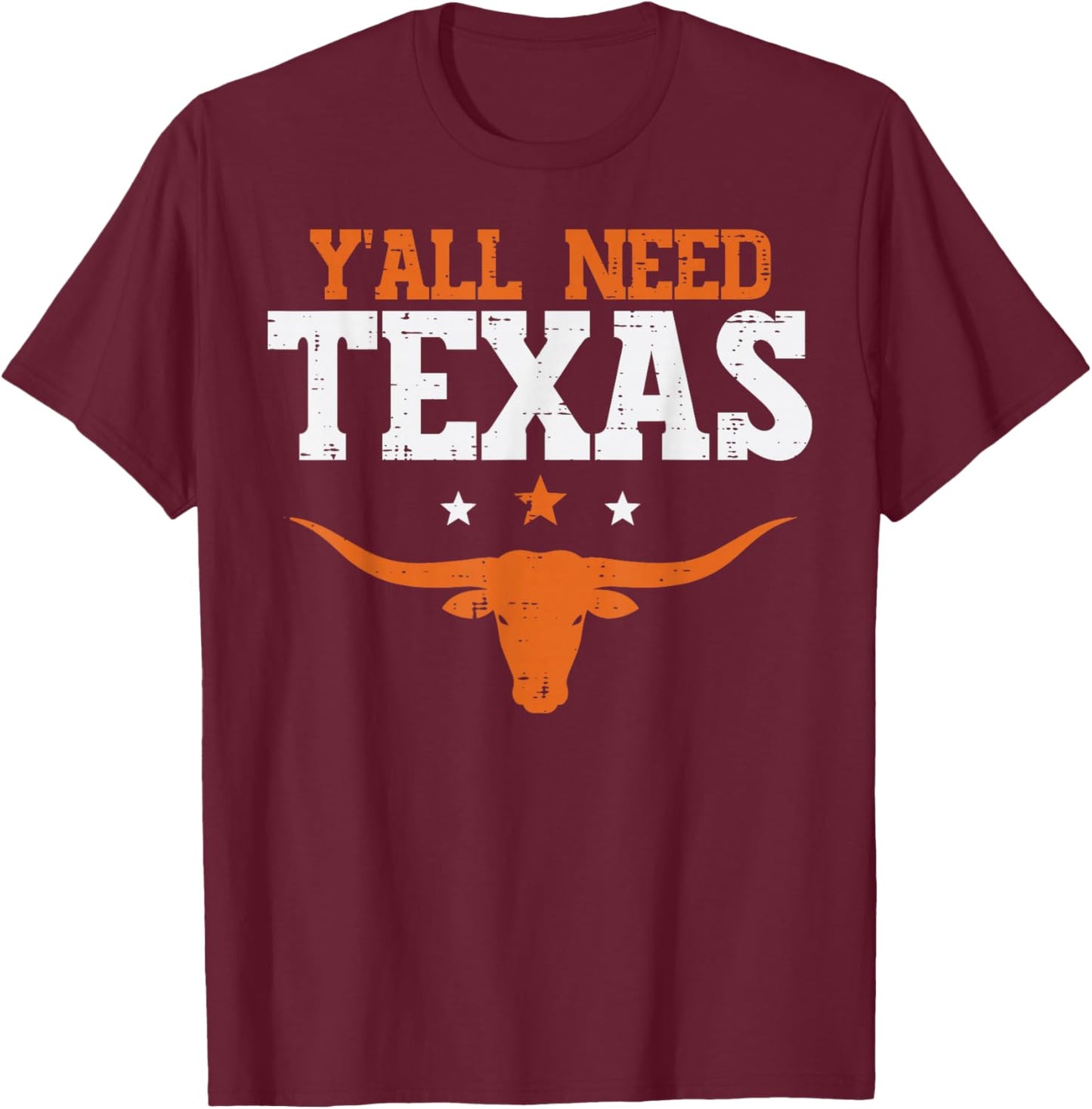 Texas Women Kids Men Boys Girls Youth Teen T-Shirt - T-Shirt | Maroon