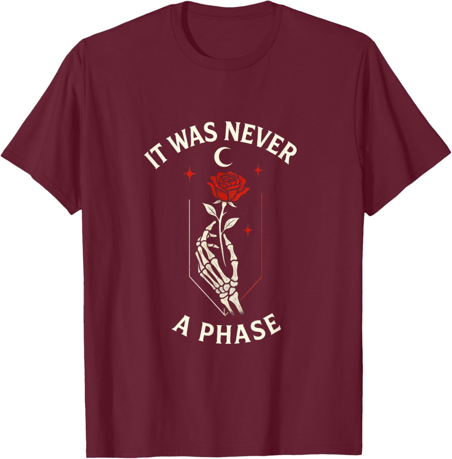 It was Never a Phase - Emo Elder Scene Love T-Shirt - T-Shirt | Maroon
