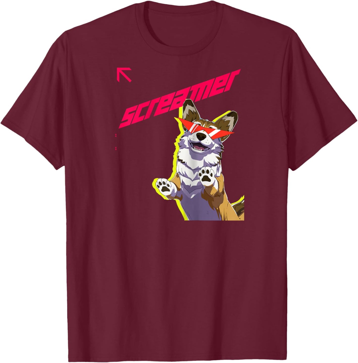 Official Screamer Merchandise - Fermi Raglan Baseball T-Shirt - T-Shirt | Maroon