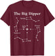 Big Dipper North Star Astronomy Minimal Star Map Graphic T-Shirt - T-Shirt | Maroon