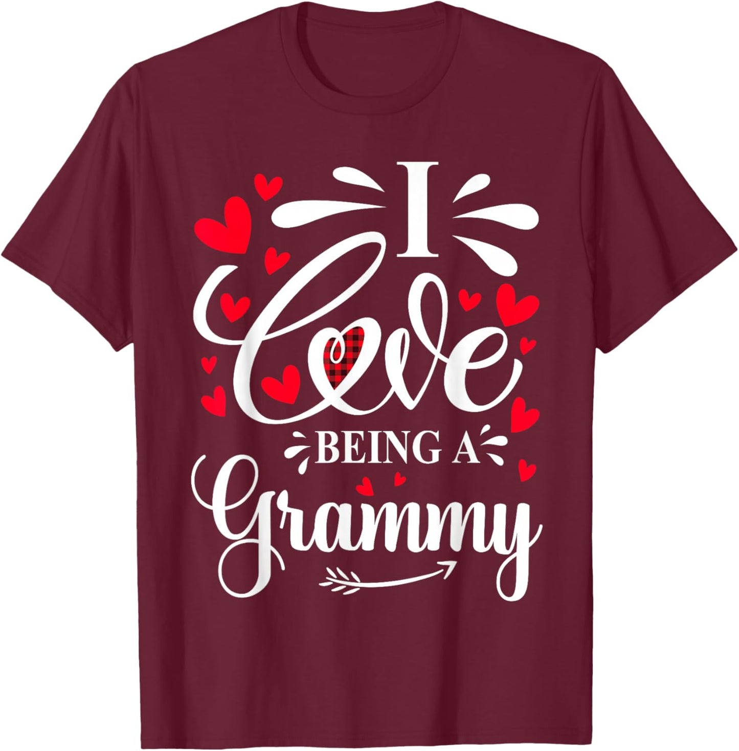 I Love Being A Grammy Valentines T-Shirt - T-Shirt | Maroon