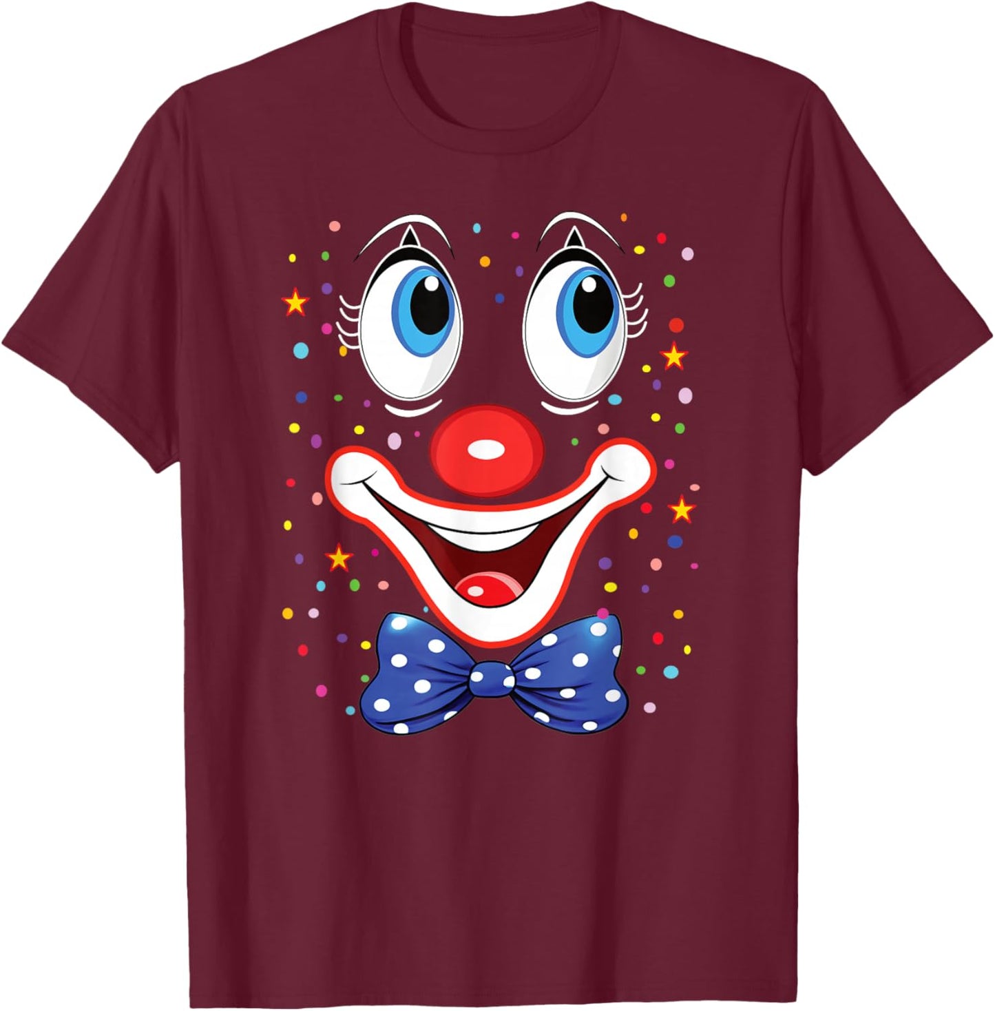 Funny Clown Costumes for Children Carnival Costume T-Shirt - T-Shirt | Maroon