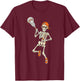 Halloween Skeleton Funny Lacrosse Boys Teens Men Men T-Shirt - T-Shirt | Maroon