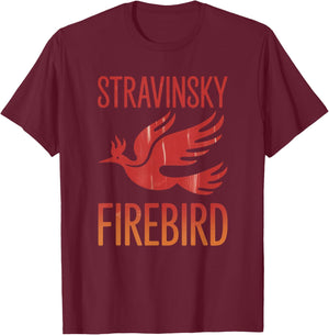 Stravinsky Firebird Classical Music Art T-Shirt - T-Shirt | Maroon
