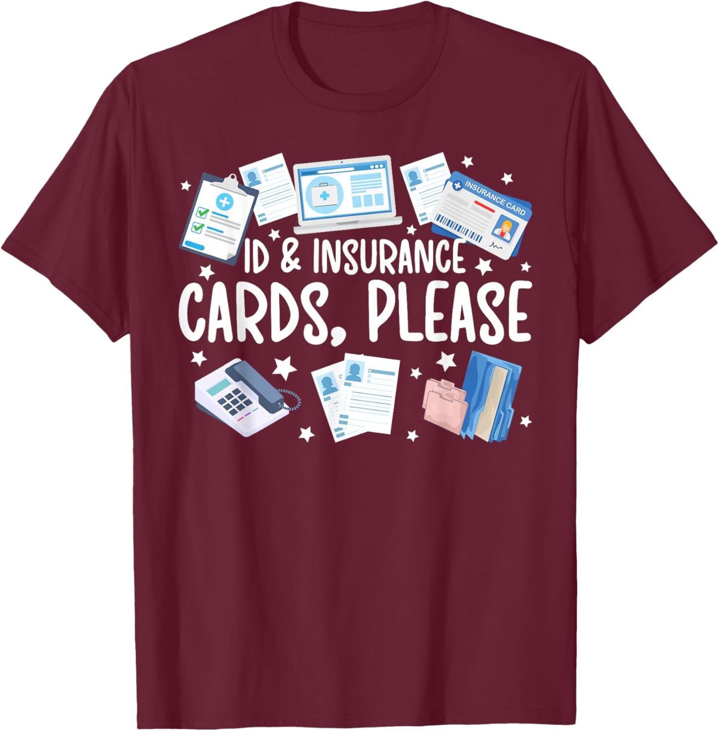 ER Registration Emergency Department Registration T-Shirt - T-Shirt | Maroon