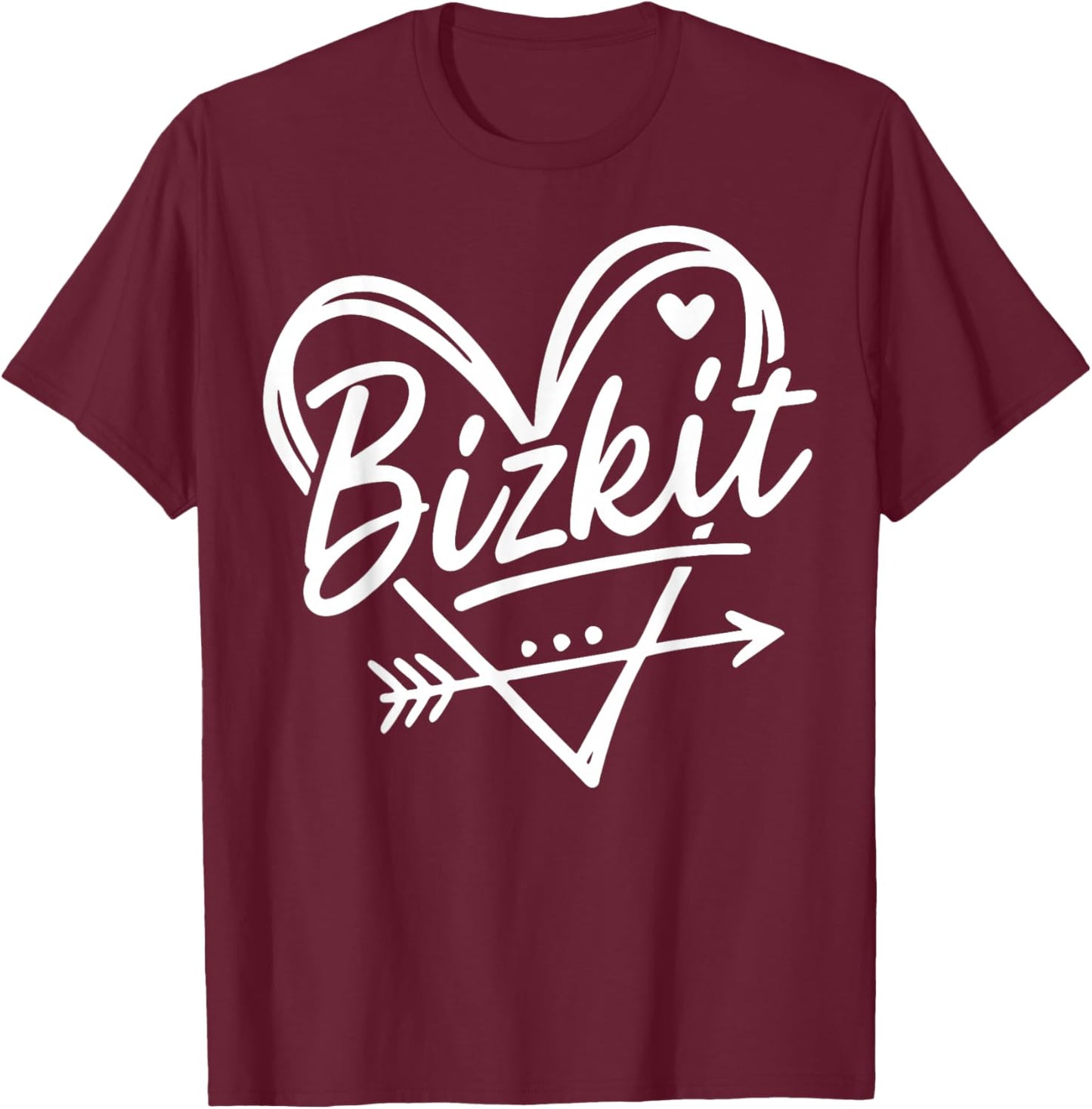 Vintage Bizkit Graphic Heart Gift Women Kid T-Shirt - T-Shirt | Maroon