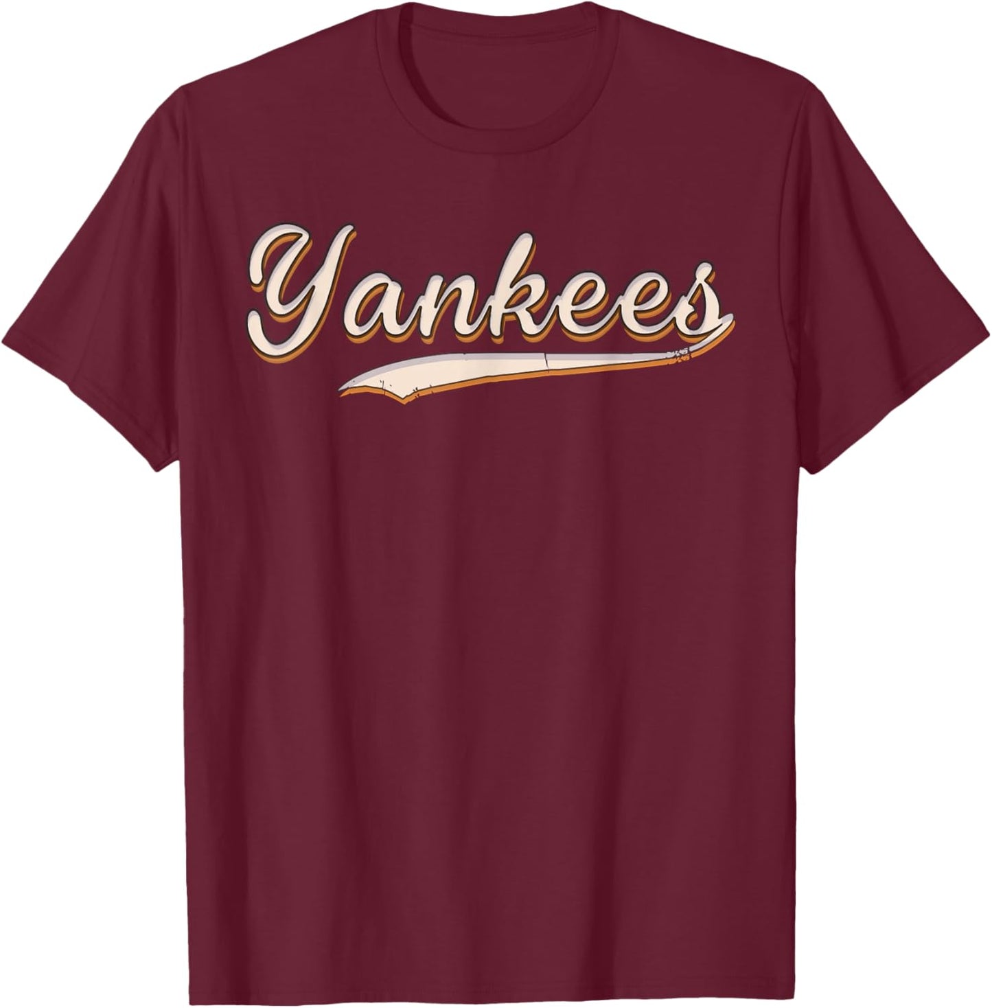 Vintage Yankees Retro Style 70s 80s First Name Personalized T-Shirt - T-Shirt | Maroon
