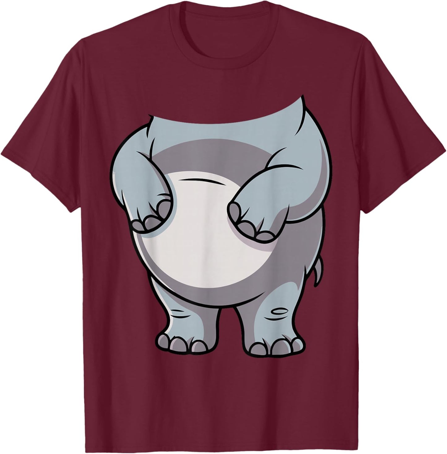 Hippo Shirt Adult Kids Men Women Hippopotamus Costume T-Shirt - T-Shirt | Maroon