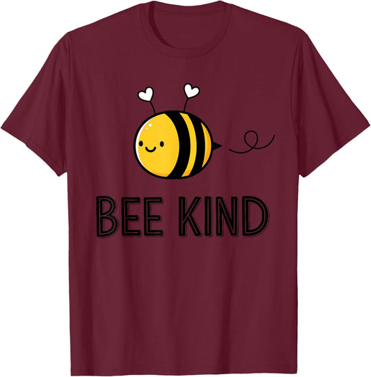 Bee Kind Shirt Kids, Cute Be Kind Kindness T-Shirt - T-Shirt | Maroon